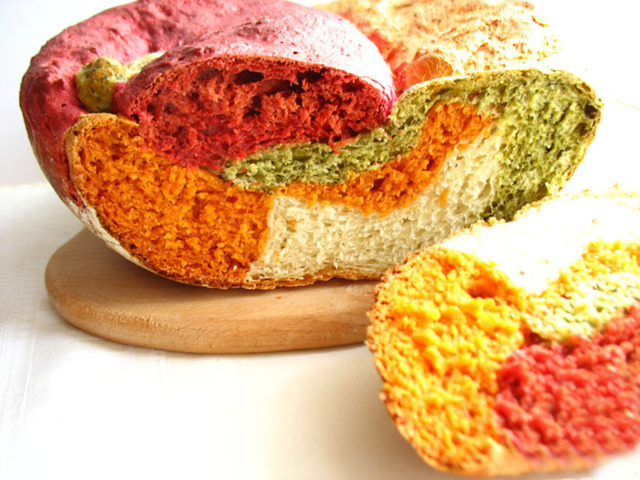 Разноцветный хлеб рецепт
